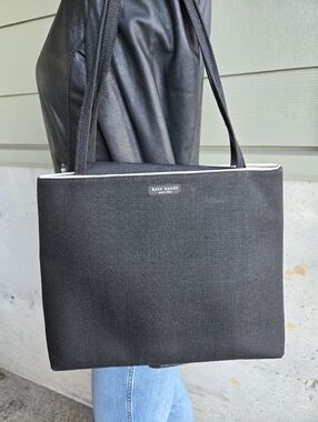 Kate Spade Black Canvas Tote